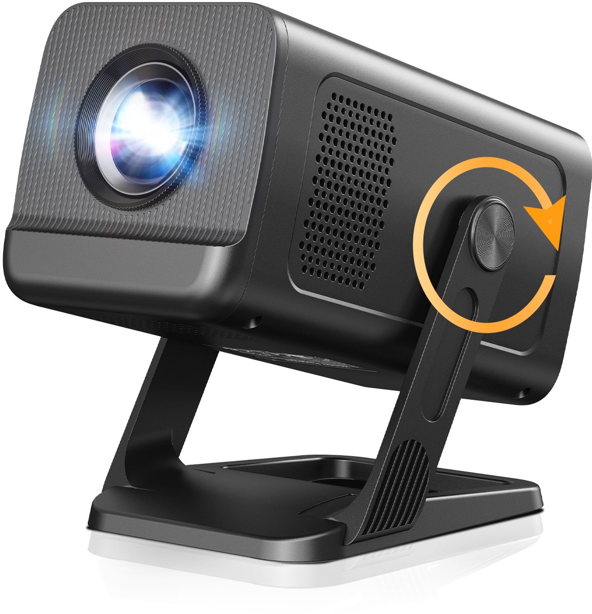 XGODY Mini Beamer-NEW model 2026 – Smart Projector met Netflix, YouTube, Disney+, Appstore. – WiFi, Bluetooth, Screen Mirroring – Home Cinema - 4k - Beamer - Inclusief Hdmi kabel & speaker - IOS & Android - Zwart