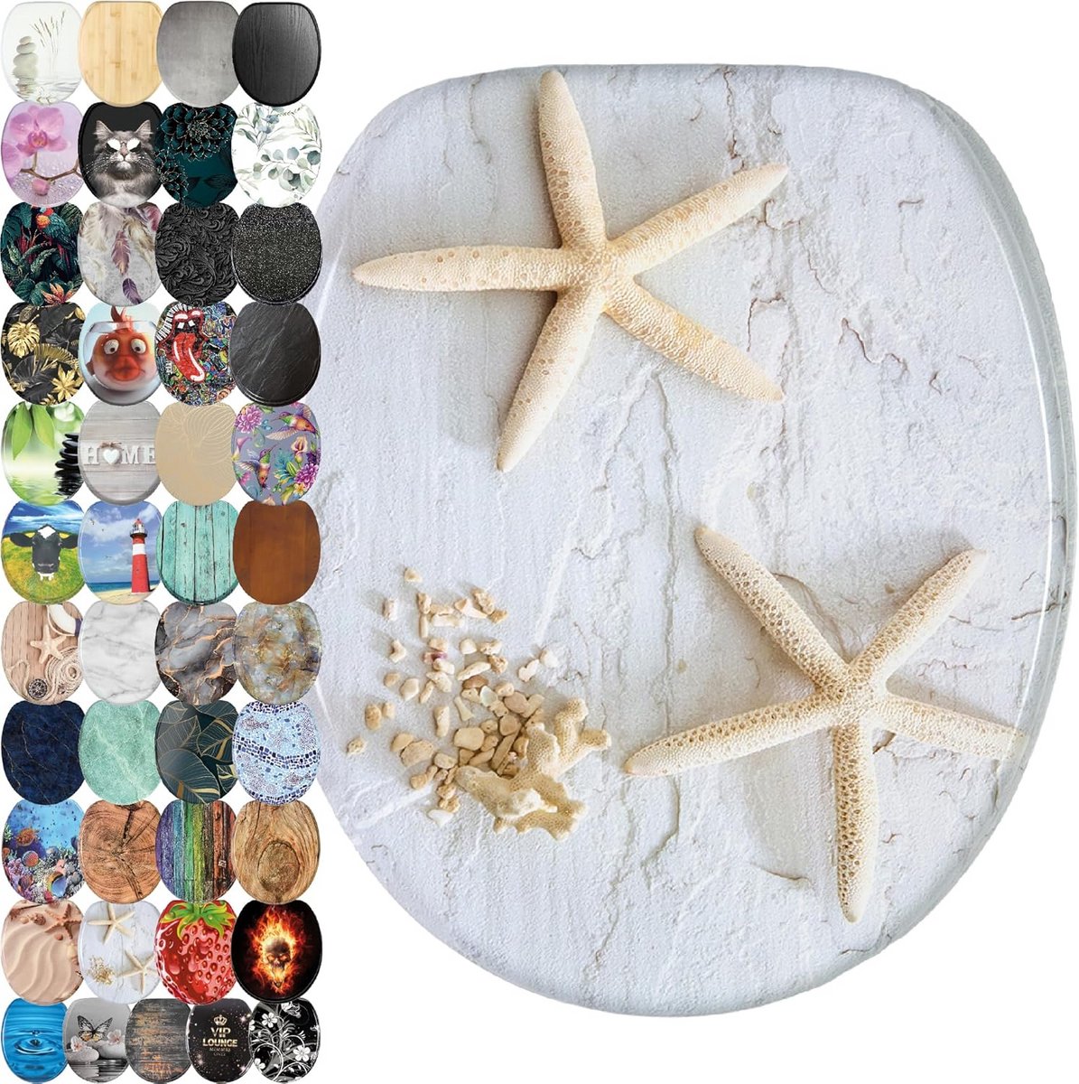 Houten Toiletzitting zonder Softclose - Stabiele Kwaliteit in Diverse Designs