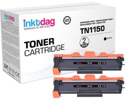 INKTDAG Compatibele Tonercartridge - Geschikt voor Brother TN-1150 (2-pack) - TN1150 Geschikt voor HL-L1240W - HL-L1242W - HL-1242WXL - DCP-1660W