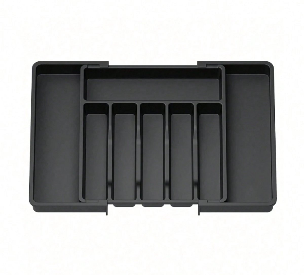 Uitschuifbare Bestekbak Organizer – Verstelbare Besteklade met 8 Vakken, BPA-vrij Kunststof, Geschikt voor Keukenlade 33–57 cm – Lade Organizer voor Bestek en Keukengerei