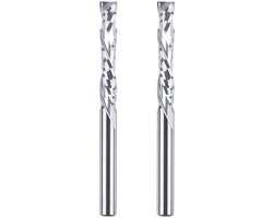 2 Stuks Compressie Spiraalfrees 4mm VHM CNC voor Hout Bewerken