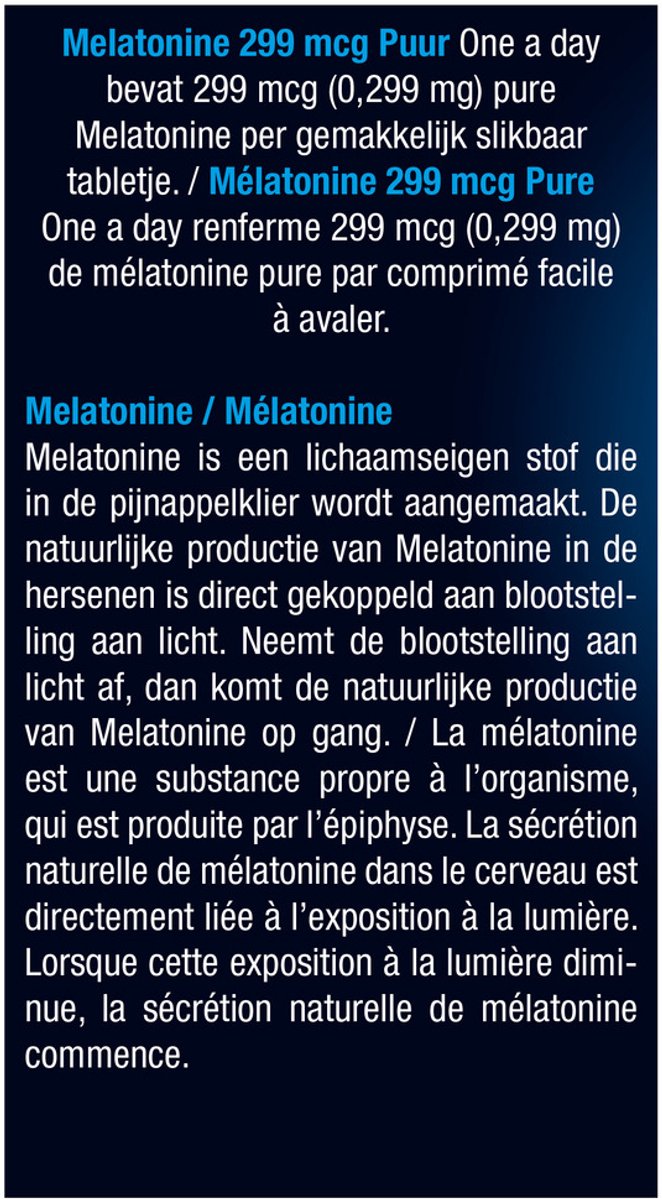 Lucovitaal - Melatonine Puur 299 mircogram - 200 tabletten - Voedingssupplement — afbeelding 7