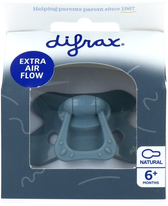 Difrax Fopspeen - Natural - 6+ maanden - Siliconen - Stone - 1 stuk van Difrax — afbeelding 3