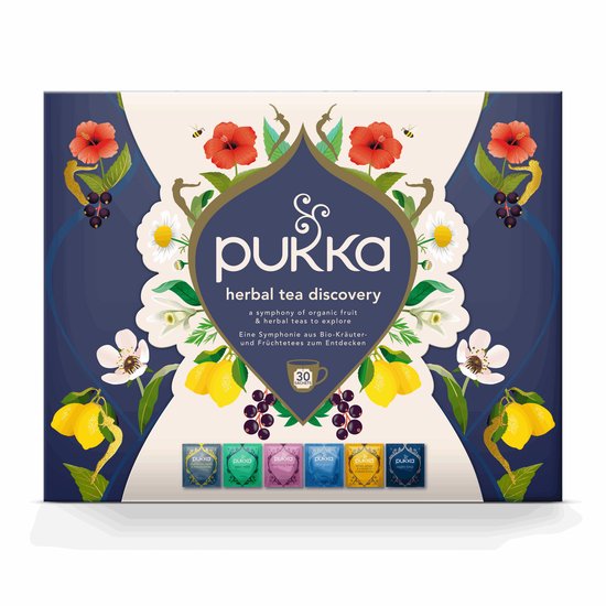 Pukka Tea Discovery Box - 30 Theezakjes - Biologische Kruidenthee - 5 x 6 Zakjes - Giftset - Theedoos - Thee Geschenkdoos