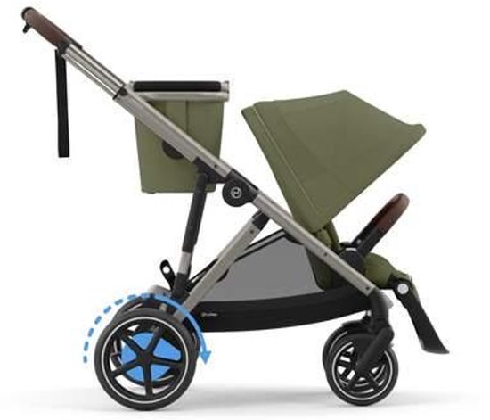 Cybex e-Gazelle S - Kinderwagen - Moss Green - Taupe Frame — afbeelding 5