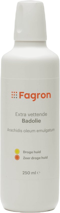 Fagron Extra Vettende Badolie - Gevoelige en Zeer Droge Huid - Arachidis Oleum Emulgatum - 250 ml