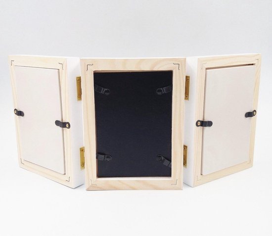 Handafdruk Voetspoor Fotolijst voor Baby's - Perfecte Douchegift - Niet-giftige Klei - Wit Houten Frame - Jongens Meisjes. van Bubzi Co. — afbeelding 2