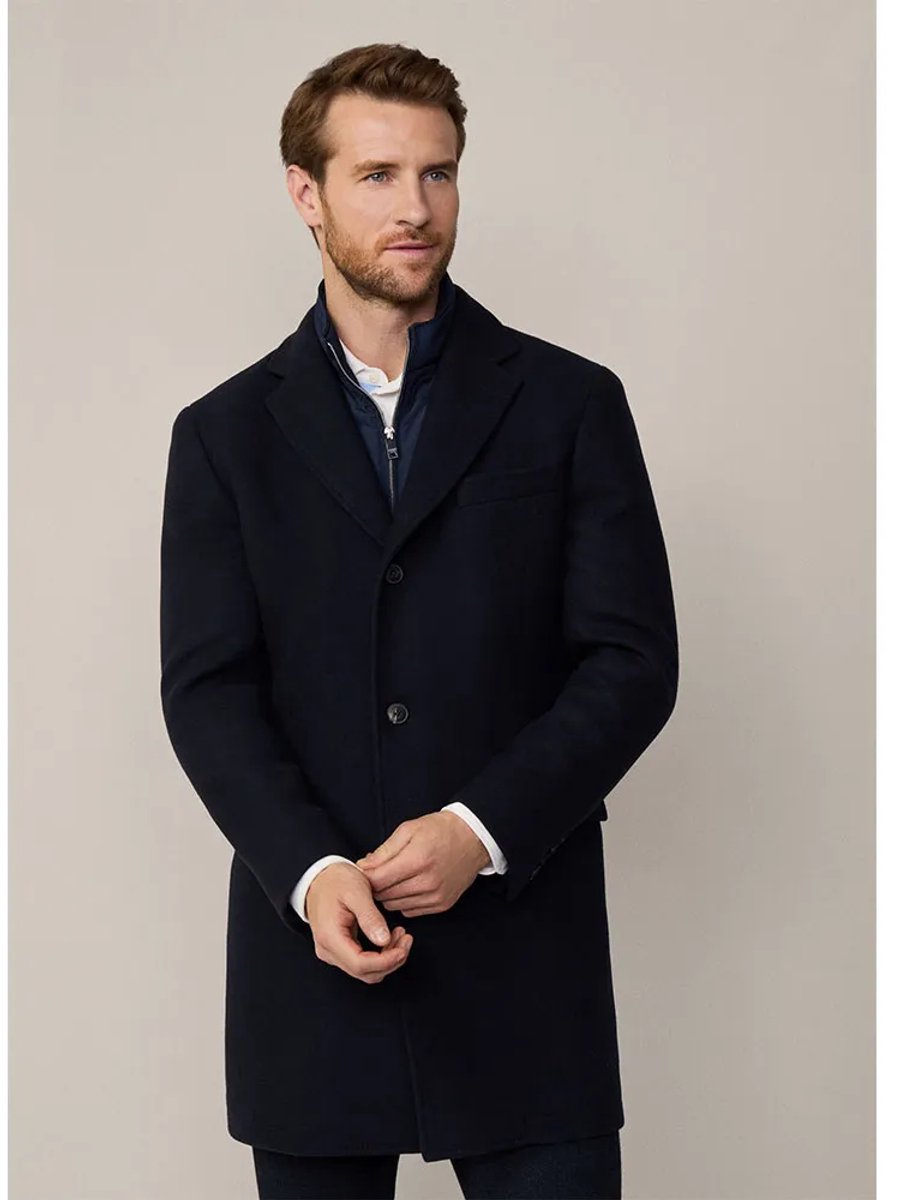 Hackett Wool Cash Jas Blauw 50 / Regular Man