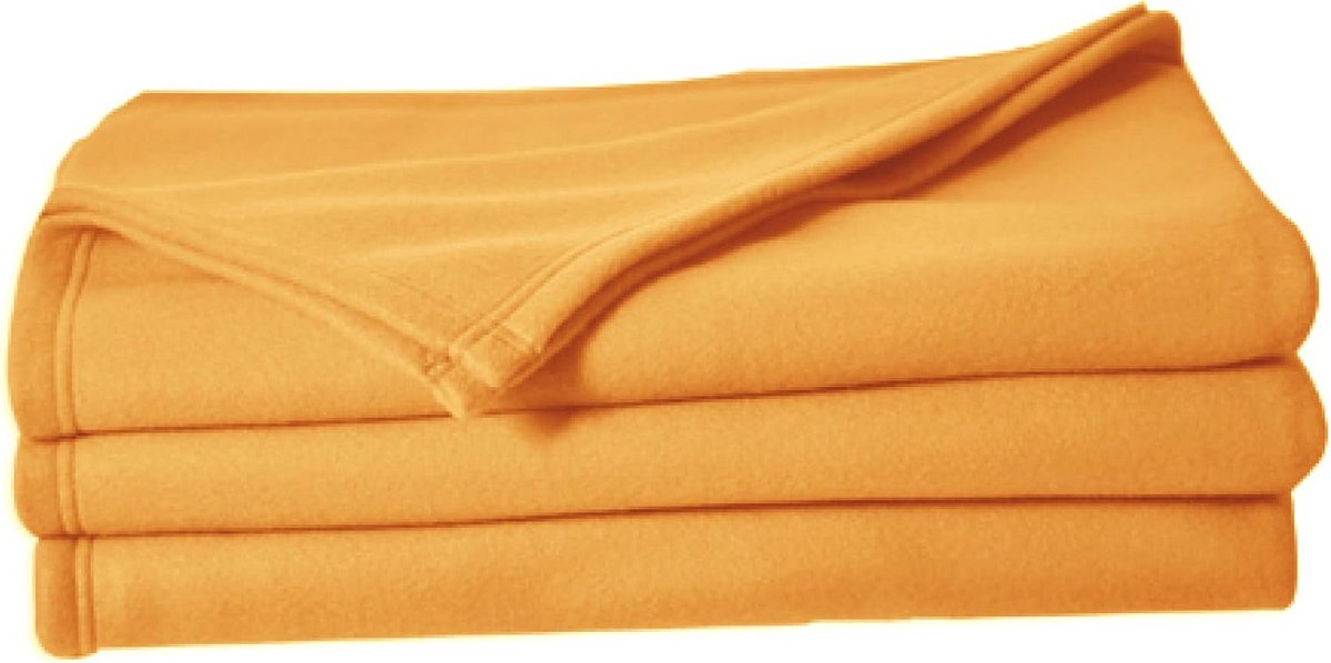 Luxe Fleece Deken Polyester Honingkleur 240 x 260 cm
