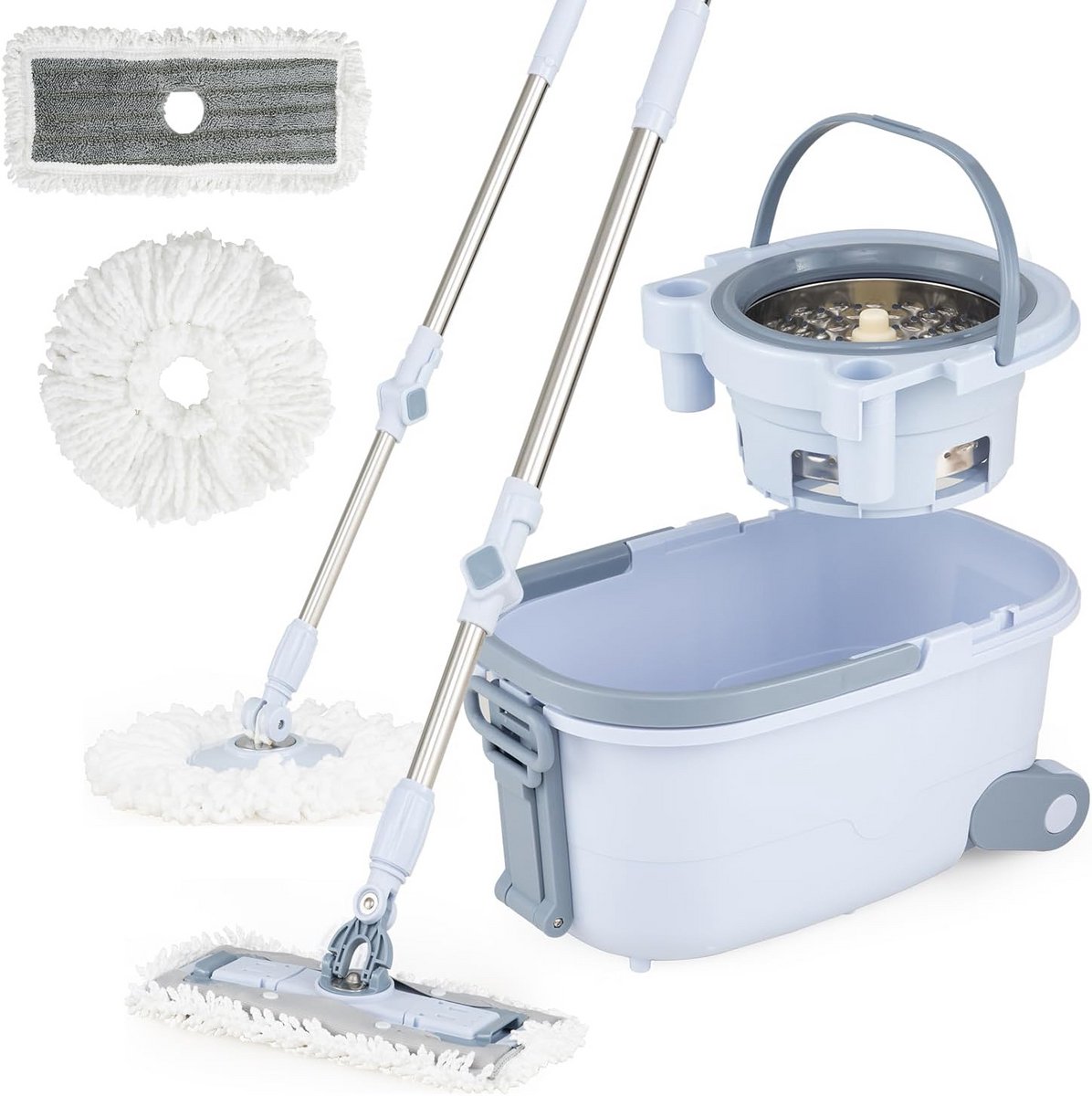 Magnetische Dweilset met Emmer en Wringer