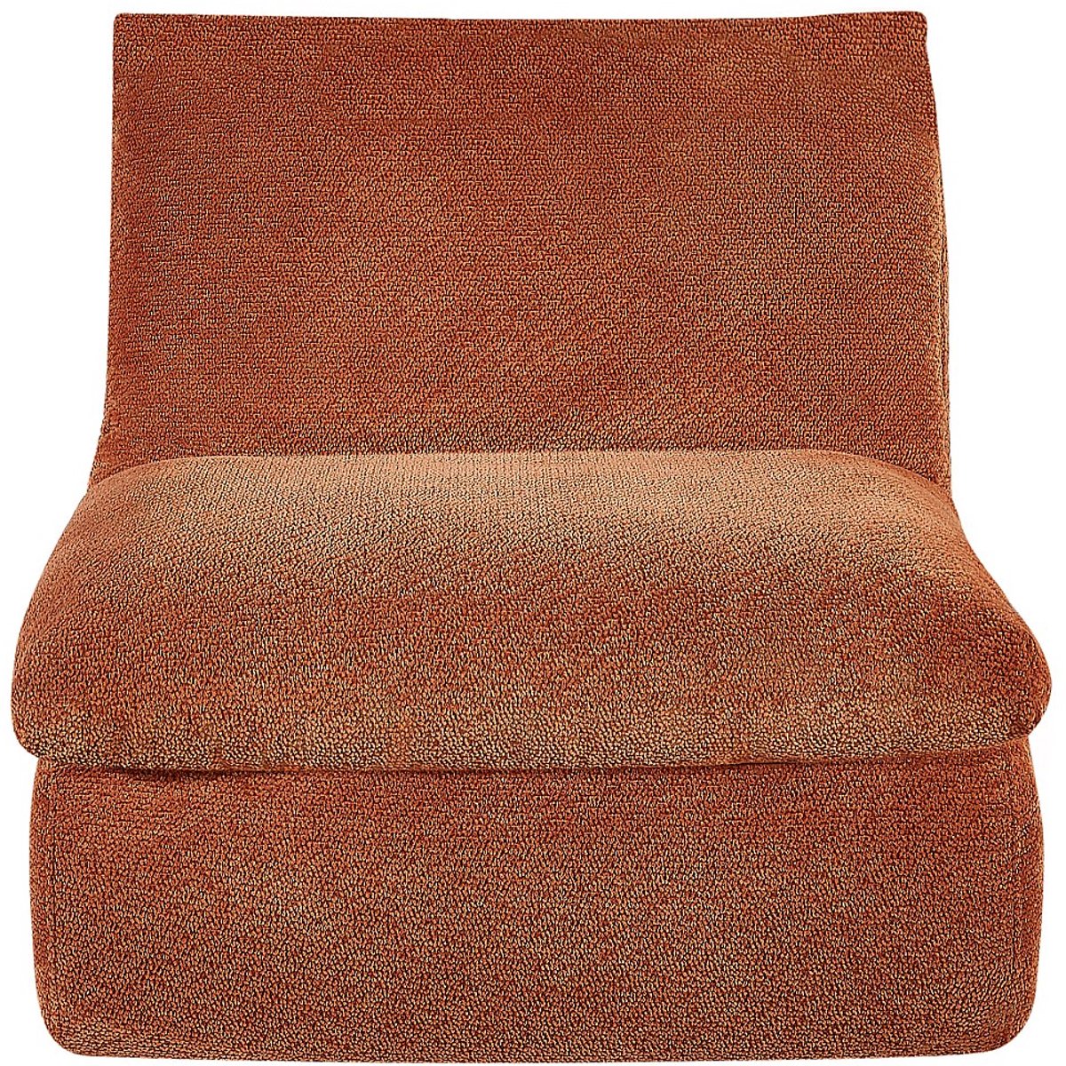 Vente-unique Fauteuil in terracotta textuurstof LOLEVA