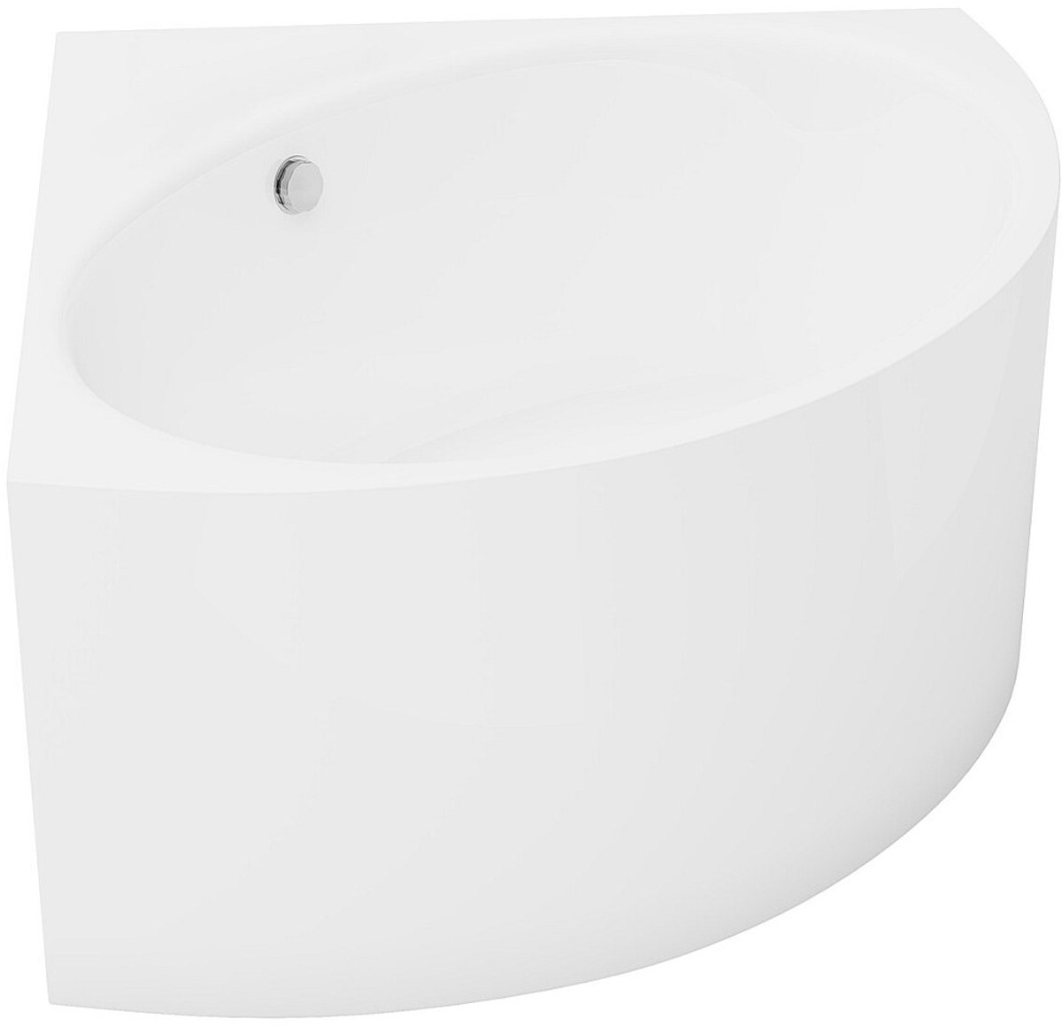 Vente-unique Hoekbad – 120 × 120 × 63 cm – acryl – wit – 198 L – COBITIS