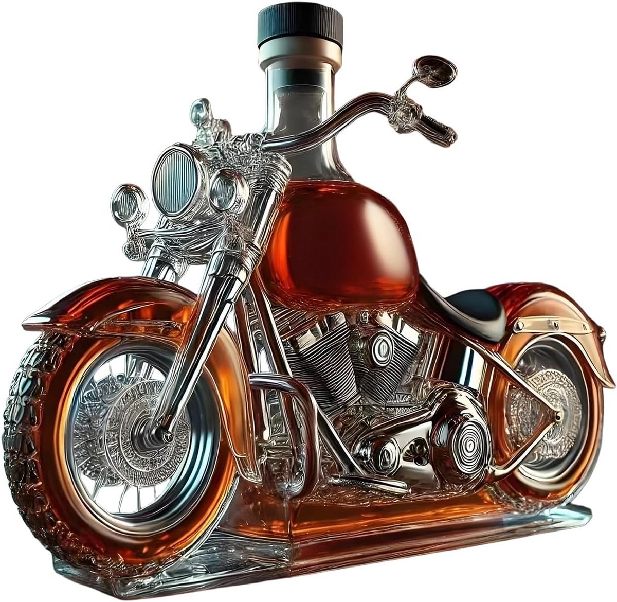Whisky Karaf in Motorfiets Stijl - Luxe Drankdispenser Cadeau