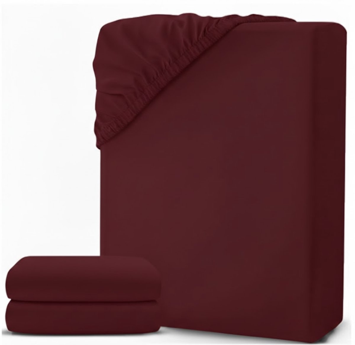 NBAP® Matrasovertrek 180x200 - Hoeslaken - Matrashoes - Super Zacht - Bordeaux