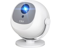 XGODY Gimbal A2 Mini Pro Beamer - Oorspronkelijke resolutie 1080p - Home Cinema - Projector - Android 11.0 - WiFi 6 & Bluetooth 5.4 - 4k Beeldkwaliteit - Projector Scherm - Wit