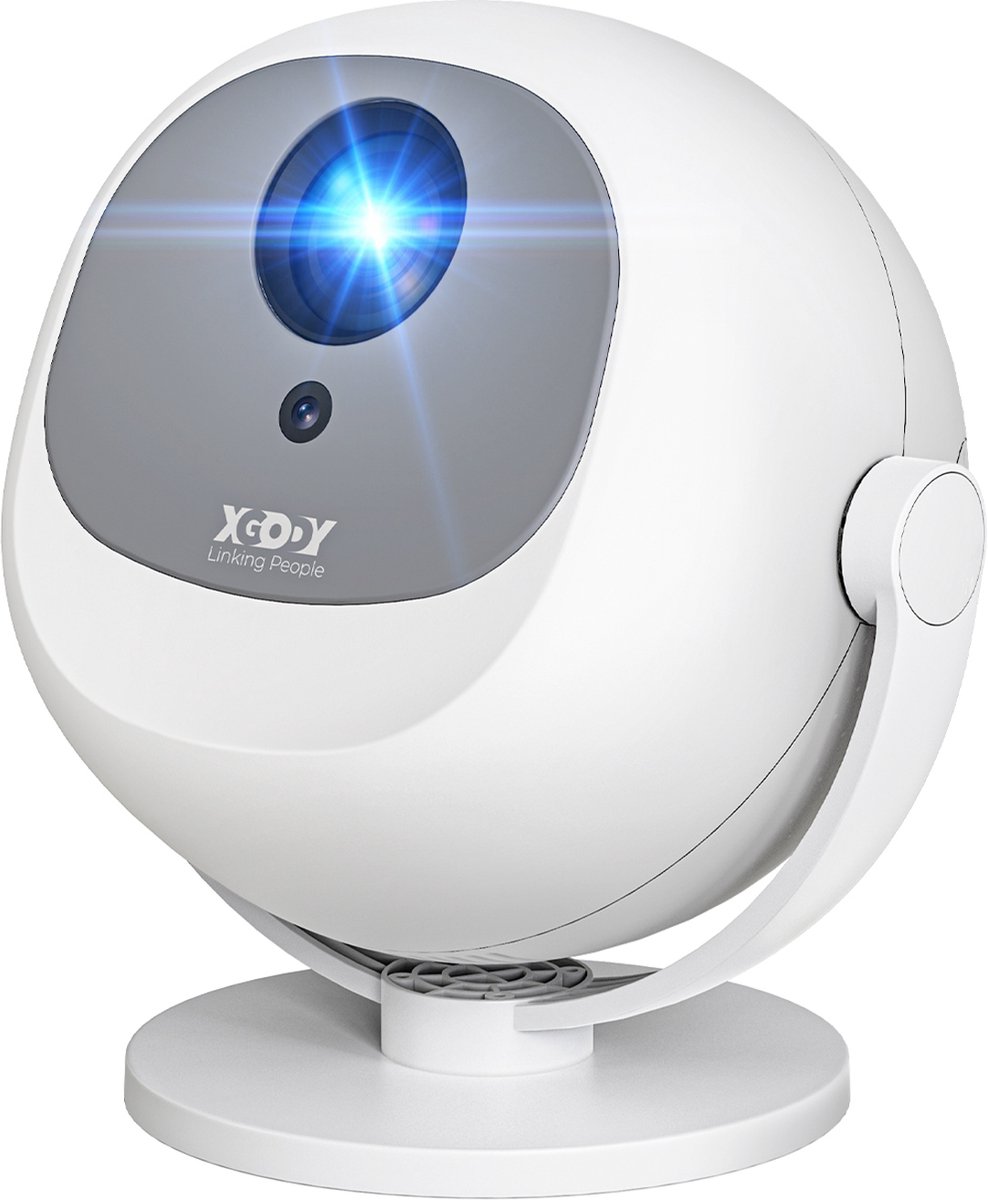 XGODY Gimbal A2 Mini Pro Beamer - Oorspronkelijke resolutie 1080p - Home Cinema - Projector - Android 11.0 - WiFi 6 & Bluetooth 5.4 - 4k Beeldkwaliteit - Projector Scherm - Wit