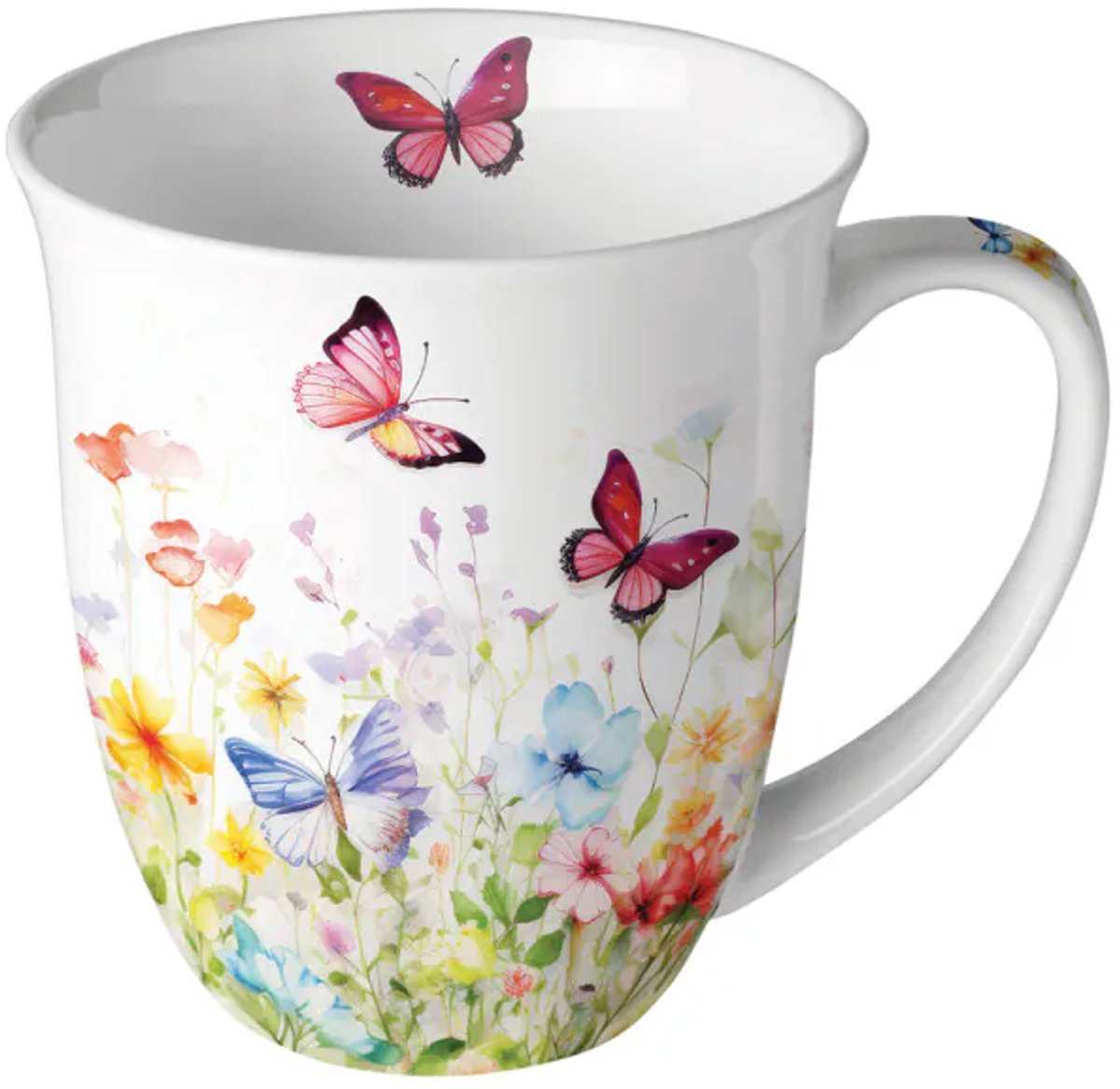 Ambiente - Koffiebeker - 0.4L - Butterflies in Field