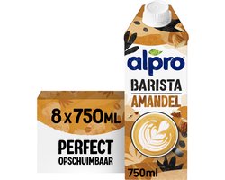 Alpro Barista Amandeldrink - Houdbaar - Plantaardige Melk - Perfect voor Koffie - Lactosevrij - 8 x 750 ml