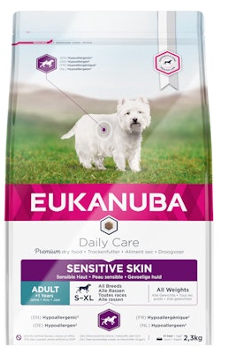 Eukanuba Sensitive Skin - Daily Care - Hond - 2 x 12 kg