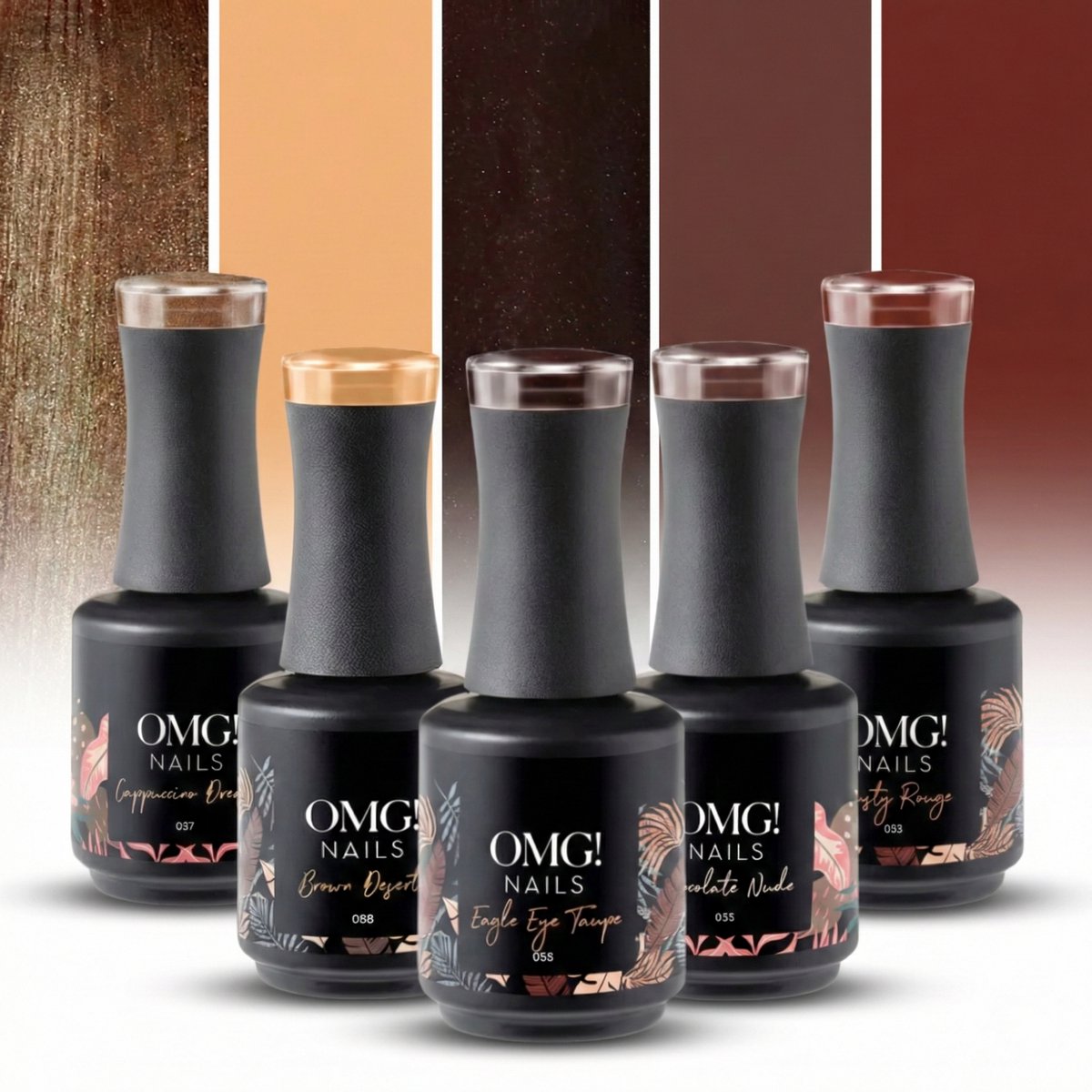 Limea OMG Gellak Set Bruin Set 5x 15ml - Nagellak set - Brown - Gel lak - OMG nails