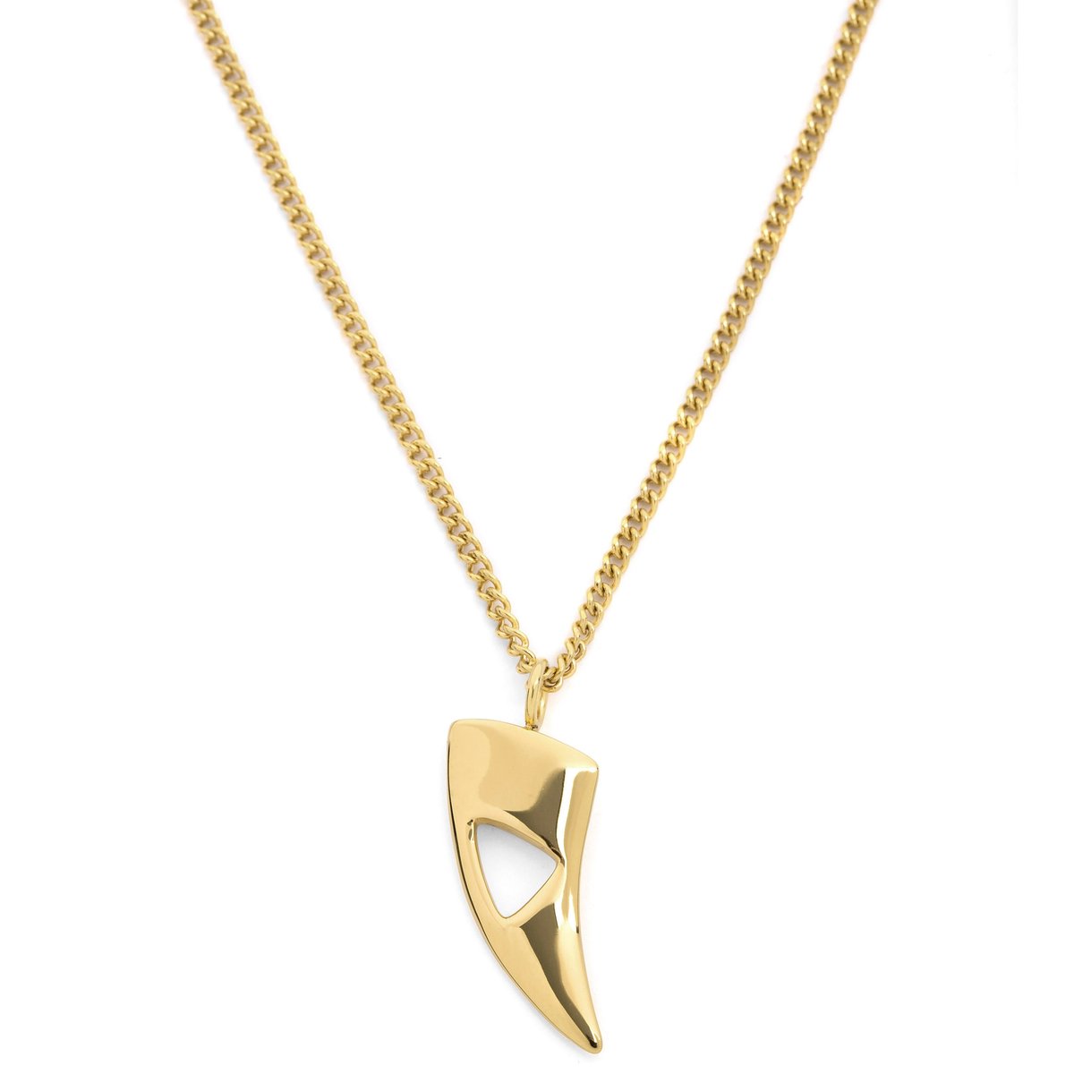 Goudkleurige Iconic Ketting met Uitgesneden Motief