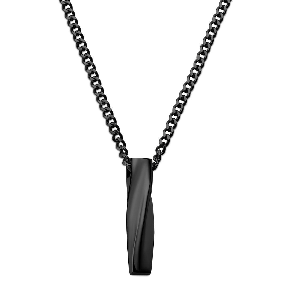 Cruz | Ketting van Zwart Roestvrij Staal