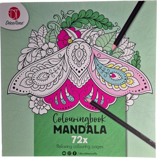 Mandala kleurboek voor Volwassenen met 72 kleurplaten - geschikt voor kleurpotloden en stiften