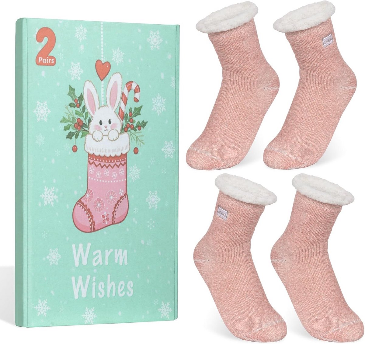 Warme, Dikke Cuddly Sokken voor Dames (Maat 39-42) - 2 Paar Comfortabele Wintersokken