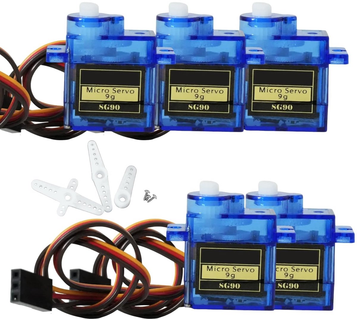5 Stuks Micro Servomotor Compact voor RC Vliegtuigen Robots en Modellen SG90 Compatibel