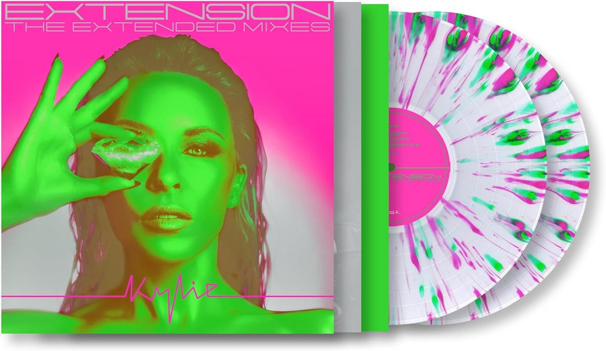 Uitgebreide Remixen Album op Neon Roze en Groen Splatter Vinyl