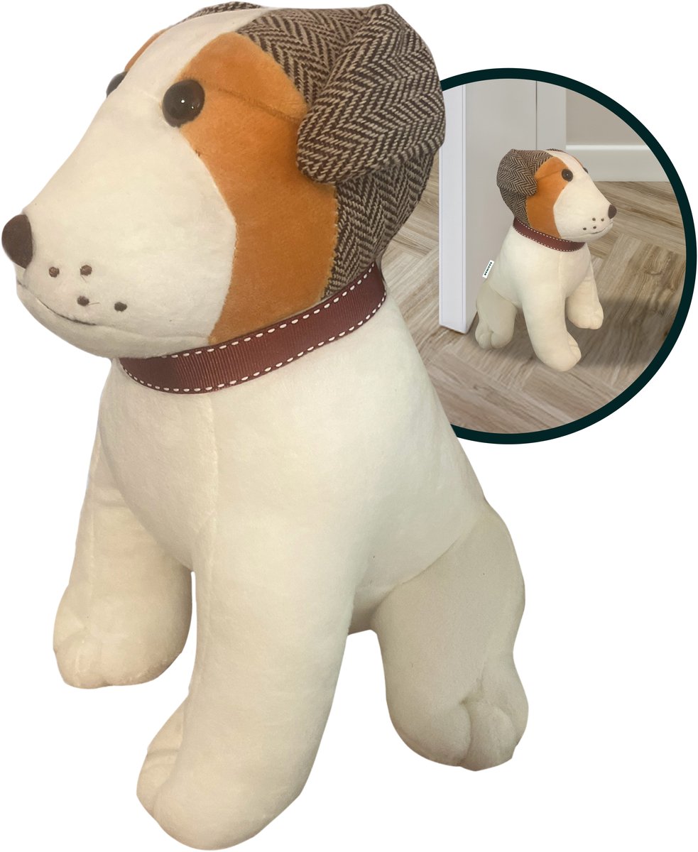 Deurstopper - 1 KG - Voorkomt dichtslaande deuren - Dieren - Decoratief model voor binnen - Lichtbruin - Hond