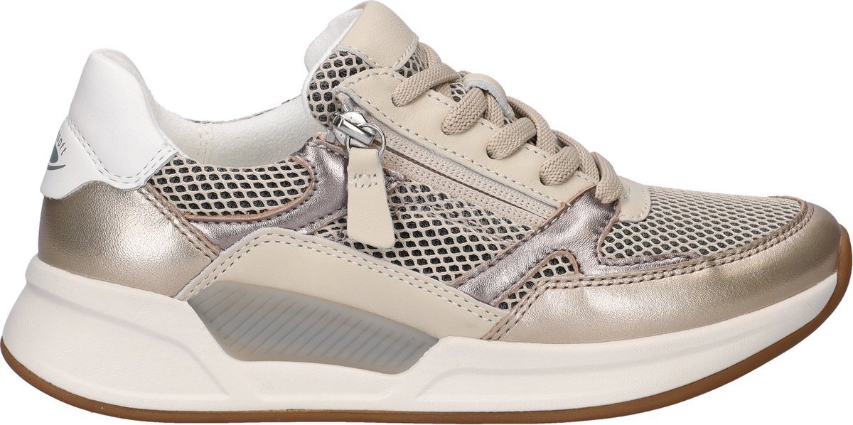 Gabor Rollingsoft dames sneaker - Goud - Maat 42