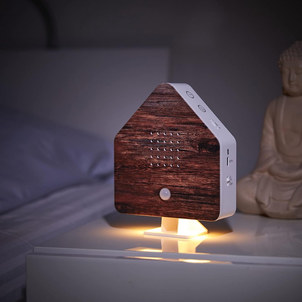 Natuurlijke Geluidsbox met Bewegingssensor en Oplaadbare Batterij