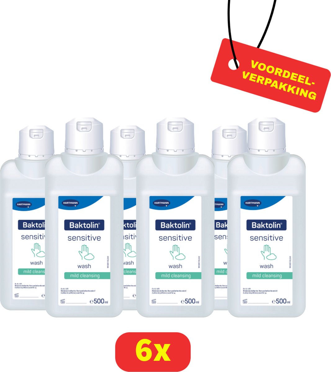 Hartmann Baktolin Sensitive Waslotion - Handzeep - 6 x 500ml - Voordeelverpakking