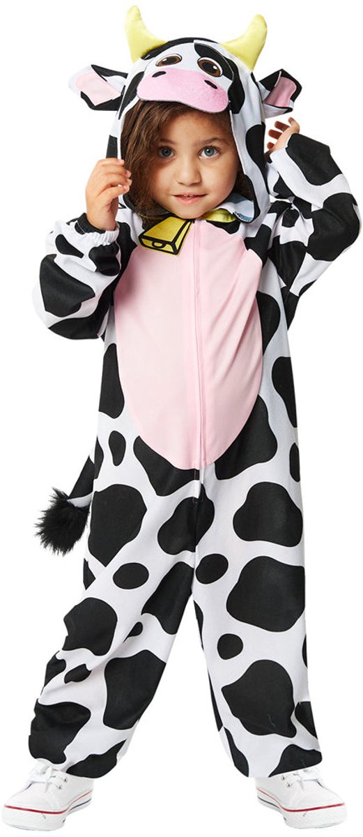 Koe Kostuum Peuter en Baby Jumpsuit zwart wit