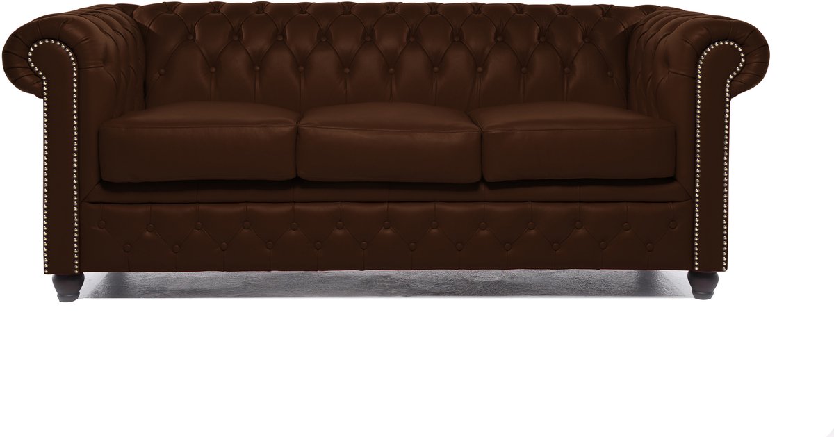Chesterfield Eco Leather Line - Distress Brown 3-zits