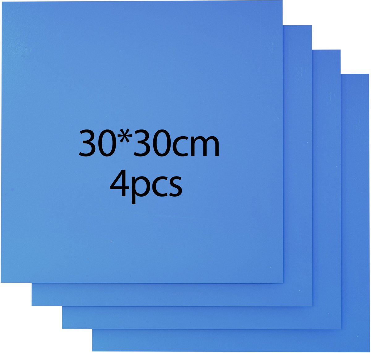 Creatorally 4 PCS multiplexplaten - blauw - 3 mm - laserhout - Lindenhout voor Lasersnijden - 30 x 30 cm - Lasertriplex voor Snijden en Graveren - Onbehandeld Houten Plaat voor doe-het-zelf CNC-snijden, houtverbranding - Gekleurd Multiplex Plaat
