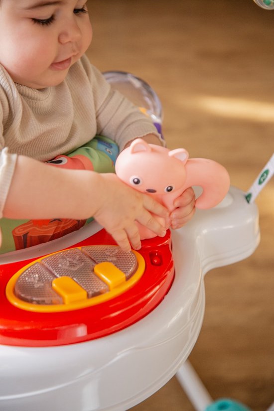 Eco Toys Baby Jumper - Baby Bouncer - Activiteiten Jumper Baby - Activity Center - Speelgoed Stoel - Woods Roze van Eco Toys — afbeelding 3