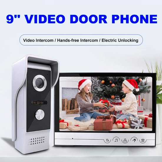 Bedraad Video Deurcommunicatiesysteem met 9 Inch Monitor en HD Camera — afbeelding 4