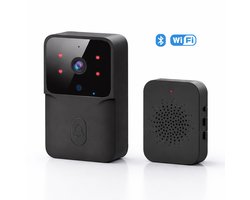 Gabrys® Slimme Draadloze Video Deurbel met Camera – WiFi Video Deurbel met Binnenontvanger – HD Camera – Nachtzicht en App Bediening – Bewegingsdetectie en Nachtzicht – Smart Video Deurbel met Camera en Draadloze Chime – thuisbeveiliging – zonder ab.