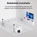 Bekabelde installatie van een 7.1 surround sound systeem in een woonkamer van 30-50 m².