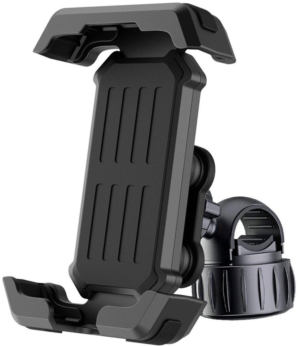 Homtas Telefoonhouder motor/ATV met anti-shock - Telefoon standaard - 360º Draaibaar - (5.1"-6.8") - Zwart