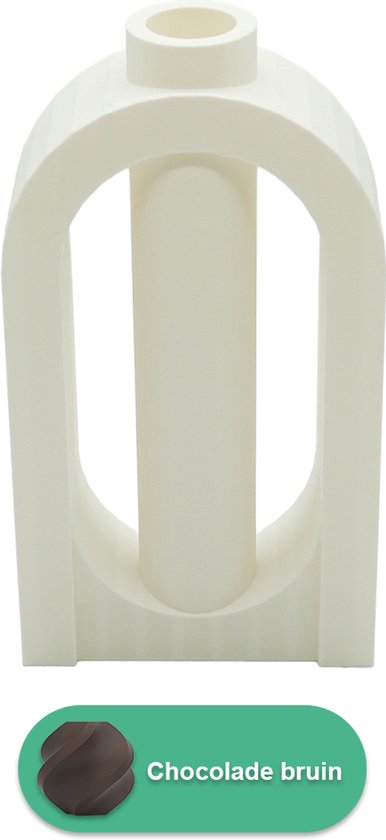 Amora organische vaas – Decoratieve vaas - Chocolade Bruin - 3d geprinte vaas – geschikt voor droogbloemen - 20CM