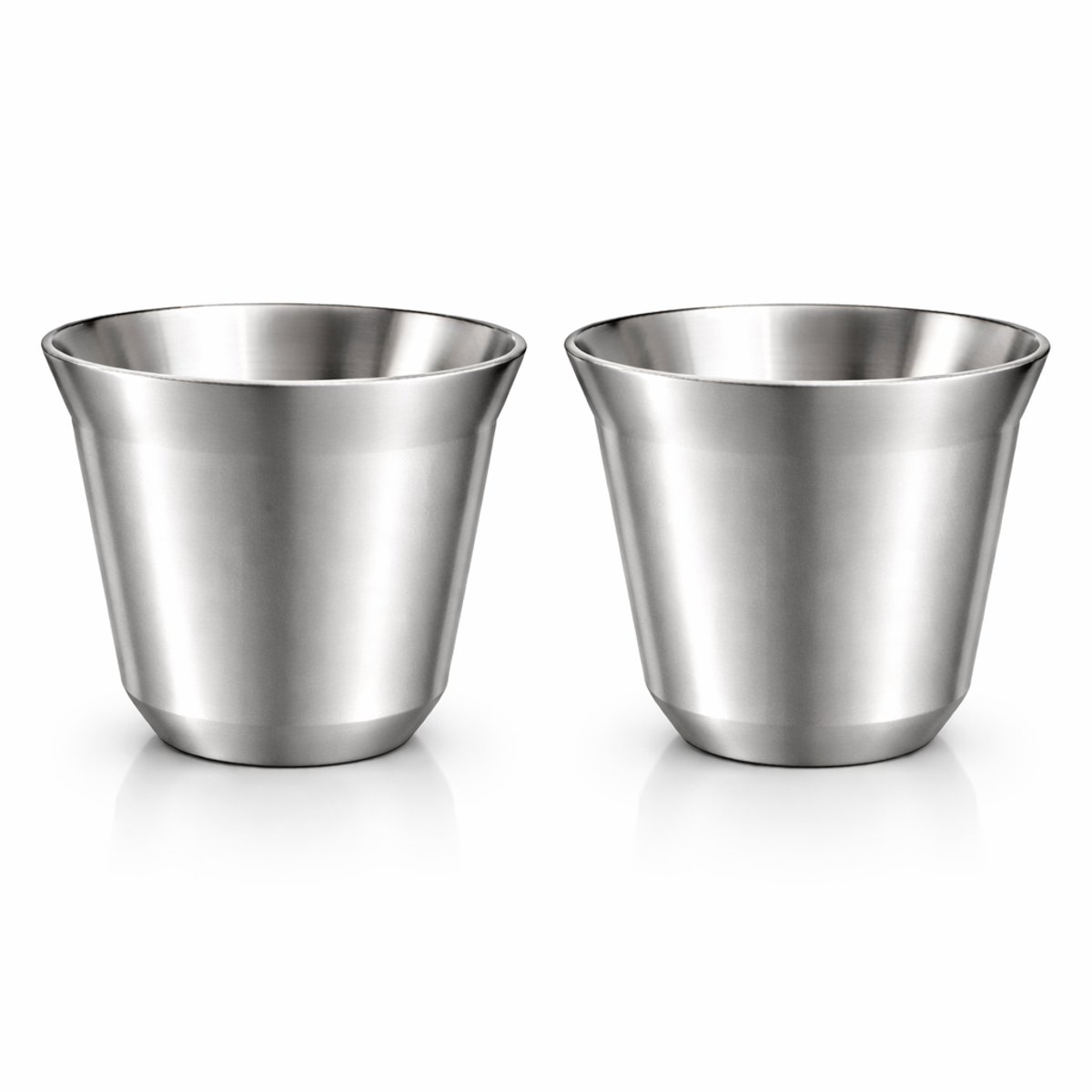 My Green Deal – RVS Koffiebekers Zilver Set van 2 – 163 ml – Koffiekopjes Zonder Oor – Espresso Bekers – Premium 304 RVS – Minimalistisch & Vaatwasserbestendig