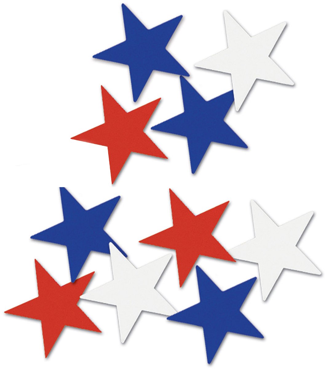 360 DEGREES - 10 Amerikaanse sterrendecoraties 12,7 cm van karton