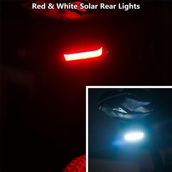 Achterlicht op zonne-energie met 7 verlichtingsmodi voor fiets — afbeelding 3
