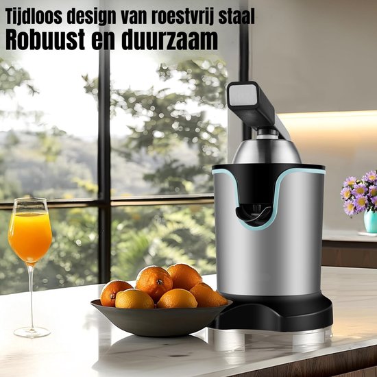 Aura® Citruspers electrisch - Citruspers - Sinaasappelpers- Zilver- 16cm x 22cm x 28cm van Merkloos — afbeelding 4