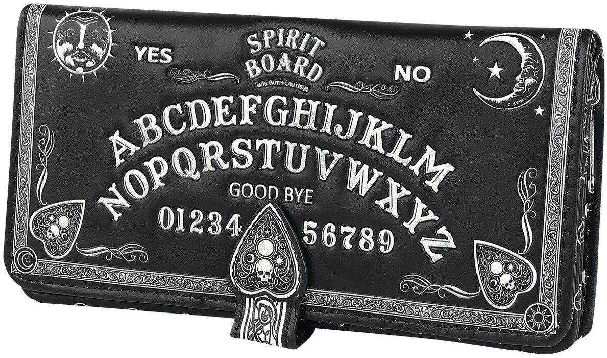 Nemesis Now - Dames portemonnee Spirit Board - Zwart met ritssluiting