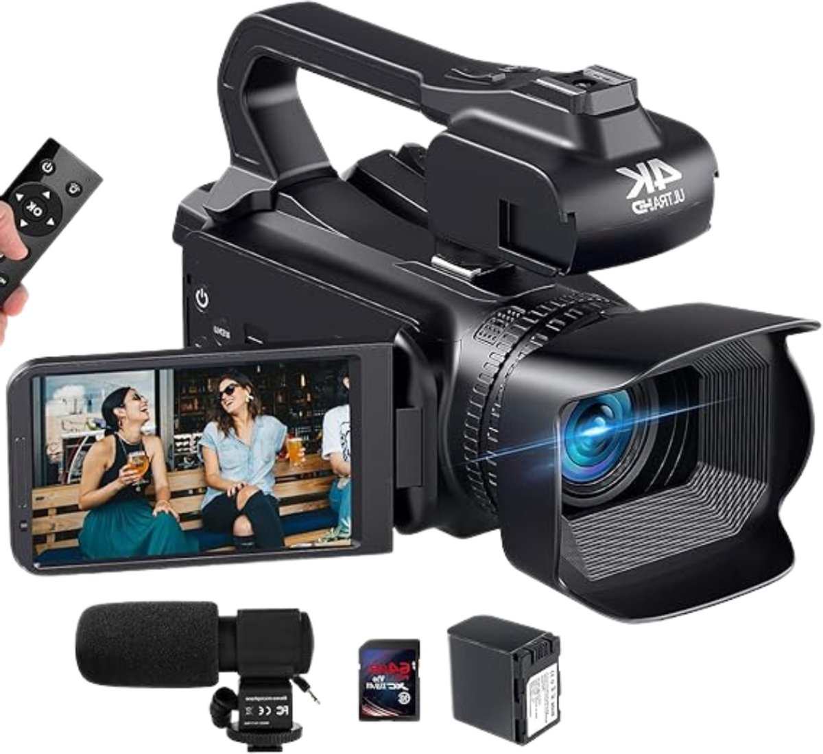 Professionele Camcorder – Digitale Camera Toestel – Compact – Handycam – Vlog Camera voor Beginners – 4K Scherp Beeld – Microfoon – Luxe Design