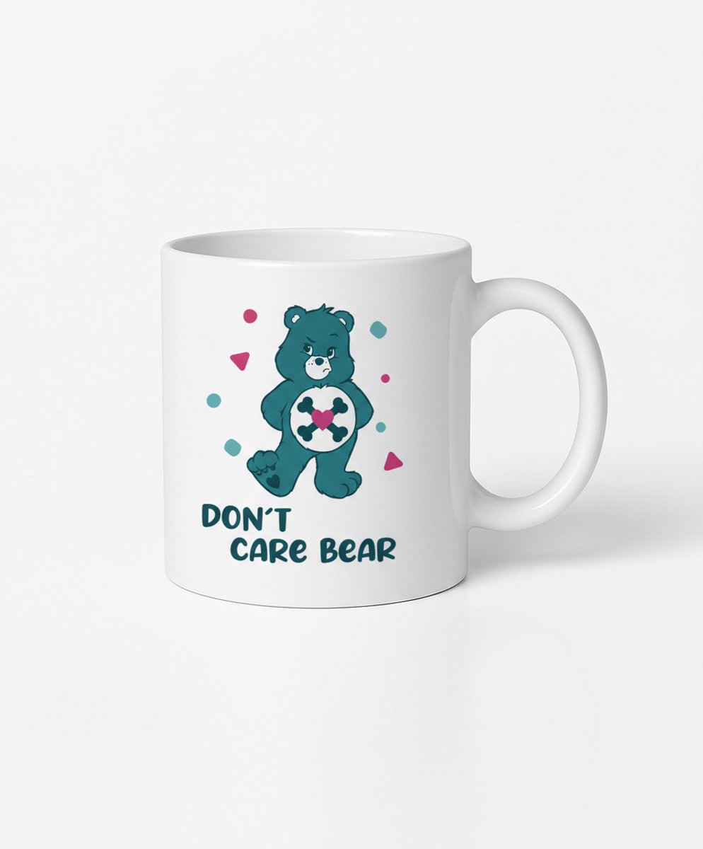 Don't Care Bear Mok - Unieke Koffiemok met Grappige Beer Design